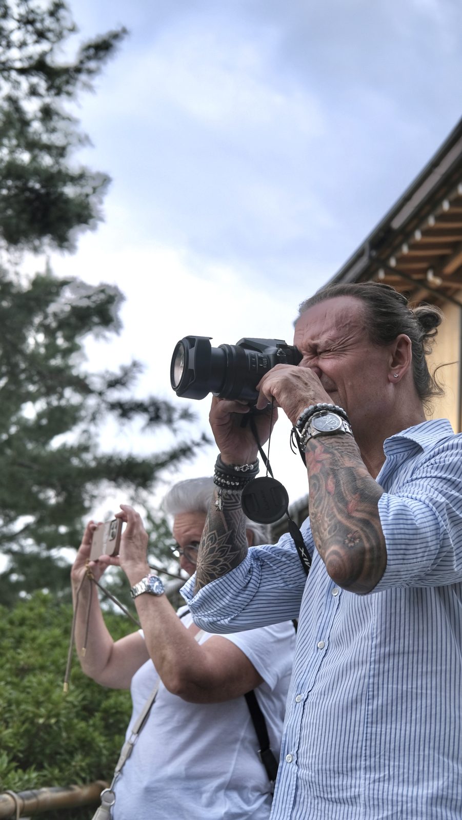A guest capturing a moment along the way