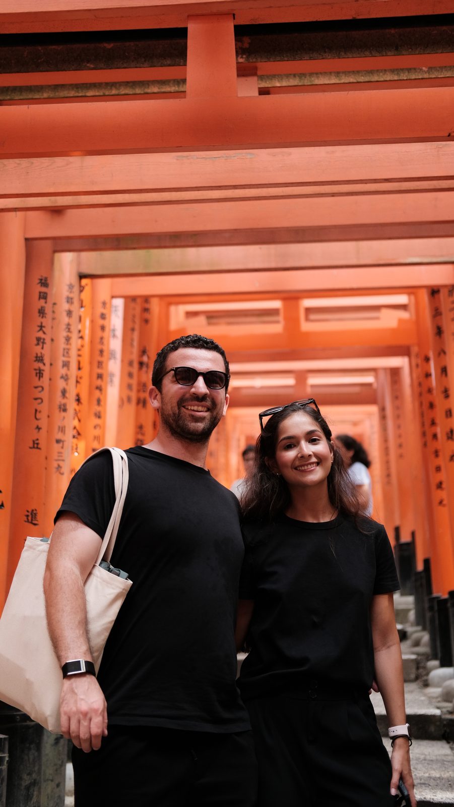 A shared moment beneath the torii